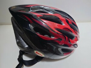 ベル BELL 13 TRIGGER 50-57cm ブラック/ レッドフレイムス 自転車用 ヘルメット サイクリング ロードバイク