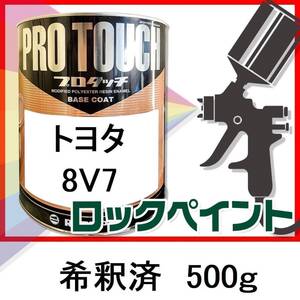 ロックペイント　プロタッチ　トヨタ　8V7　希釈済　500ｇ