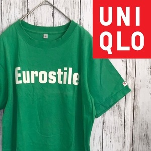 UNIQLO★ユニクロ★UNIQLO X ライノタイプ フォント LINO TYPE メンズ ロゴプリントTシャツ★サイズM　1030-1