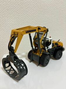 売切 NZG 1/50 LIEBHERR リープヘル L580 ホイールローダー ハンドラー 建設機器模型 Art.-No. 853 木材運搬 重機ミニカー