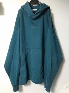 Acne Studios 21AW FRANKLIN H STAMP Oversized Hoodie パーカー ブルーグリーン オーバーサイズ ロゴ