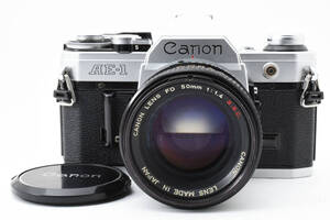 ★良品・動作確認済み★ キヤノン Canon AE-1 シルバー LENS Caonn FD 50mm F1.4 S.S.C..一眼レフ #705AR