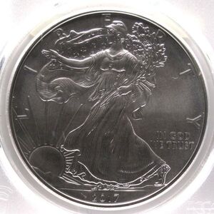 『最高鑑定』2017年 W アメリカ 1ドル銀貨 シルバーイーグル PCGS SP70 Burnished バニッシュ[FS122007]