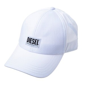 ☆匿名発送☆新品タグ付き 白 Diesel ディーゼル ボックスロゴ ロゴ ラベル スナップバック ベースボールキャップ 帽子 