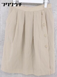 ◇ FOXEY BOUTIQUE フォクシーブティックシー ラップ 巻き 膝丈 スカート サイズ42 ベージュ レディース