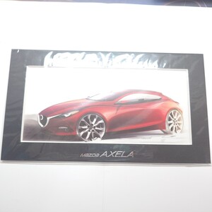 非売品 マツダ MAZDA アクセラ AXELA デザインスケッチ セダン 販促品 ノベルティ グッズ メーカー ディーラー 販売会社 希少 入手困難品 4