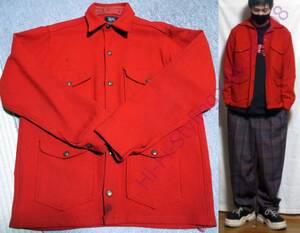 50s Woolrich Woolen mills vintage 50年代 初期 筆記体 黒タグ ウールリッチ ウーレンミルズ ヴィンテージ ジャケット レッド 赤 38 M