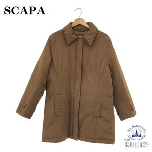 ☆美品☆ SCAPA スキャパ アウター コート 長袖 ブラウン 40 901-5 送料無料