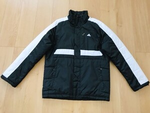 【良品】adidas★ダウンジャケット★黒×白★M