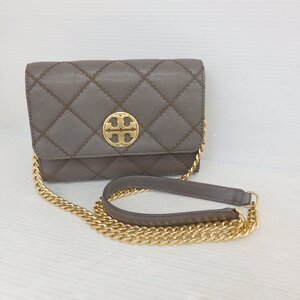 C382T【本物保証】 TORY BURCH トリーバーチ キルティング調 ウィラ グレーズド チェーンウォレット ショルダーバッグ お財布ショルダー