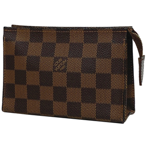 ルイ・ヴィトン Louis Vuitton ポッシュ トワレット 15 ポーチ 化粧ポーチ ダミエ ブラウン N47548 レディース 【中古】