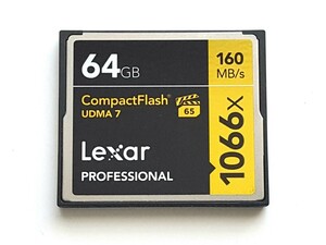 ☆美品☆ CFカード 64GB 1066x レキサー プロフェッショナル Lexar Professional コンパクトフラッシュ CompactFlash Card