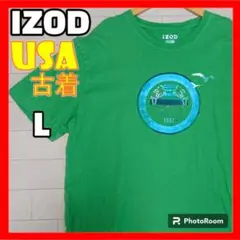 USA 古着 IZOD トロピカルパラダイス プリント Tシャツ メンズ L