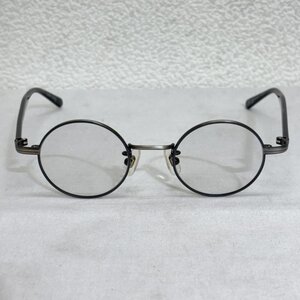 古着 John Lennon ジョンレノン JL-1075 42□21-142 チタニウム マーブル調 フレーム 丸 -