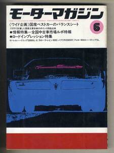 【c7867】72.6 モーターマガジン／日産ローレル/ハードトップ、スバルレオーネ、デトマソ パンテーラ、トヨタカローラレビン1600、...