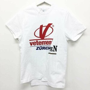 ヴェトモン VETEMENTS Cut UP Tshirt 再構築ロゴTシャツ S ホワイト
