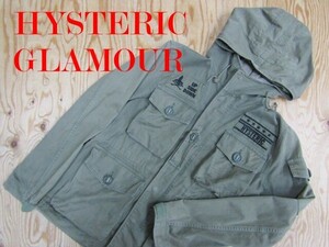 ★ヒステリックグラマー HYSTERIC★レディース ワッペンカスタム フーディフィールドジャケット★R70112029A