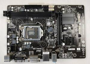 【中古パーツ】BIOS確認のみ、GIGABYTE GA-H81M-D3V-JP マザーボード ＩＯパネル LGA1150 ■MB4112