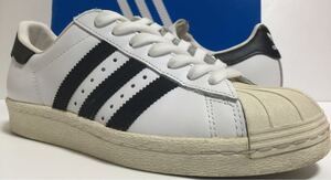 美品 17年製 adidas super star 80s アディダス スーパースター 白黒 箱付き 22.5㎝