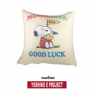 リメイク クッション(cushion) スヌーピー（Snoopy）Tシャツ