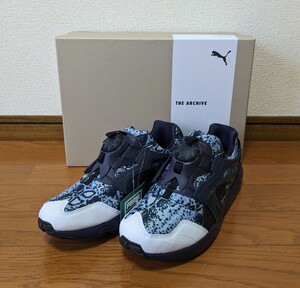 27.5 新品 PUMA DISC BLAZE Snake プーマ ディスク ブレイズ スネーク 391961 01 ブラック ブルー 黒 青 スネーク柄 へび柄 蛇柄