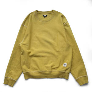 Stussy｜22AW Contrast Stitch Label Crew Sweatshirt [L]｜ステューシー／コントラスト・ステッチ・ラベル・クルー・スウェットシャツ