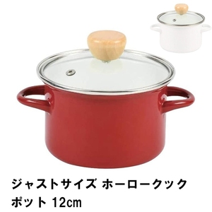 ジャストサイズ ホーロークックポット12cm レッド M5-MGKPJ01568RD