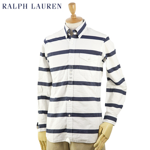 新品 アウトレット 16563 Mサイズ ボタンダウン 長袖 シャツ polo ralph lauren ポロ ラルフ ローレン 白 紺