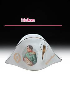 [即決]■古め 陶磁器フランス製 porcelaine de luxe france ワーテルローの戦い NAPOLEON ナポレオン 帽子 灰皿古民具古道具ビンテージ