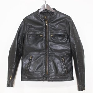 63 LEATHERS 本革 シングル ライダース レザージャケット M 黒 Echtes Leder