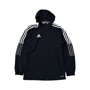 adidas アディダス AEROREADY ジップアップ メッシュ ジャージ パーカー ブルゾン ジャンパー 3本ライン S/ブラック/メンズ スポーツ