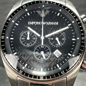 Emporio Armani エンポリオアルマーニ AR-0585 腕時計 アナログ クオーツ カレンダー クロノグラフ ラウンド 新品電池交換済み 動作確認済