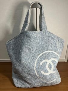 【1円〜】【美品】CHANEL シャネル　ココマーク　ビーチバッグ　パイル地 トートバッグ　 大容量