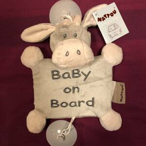 新品　タグ付　baby on board グレー　馬