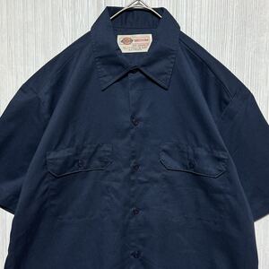 Dickies ディッキーズ ワークシャツ　半袖シャツ シンプル無地　ロゴ　サイズM