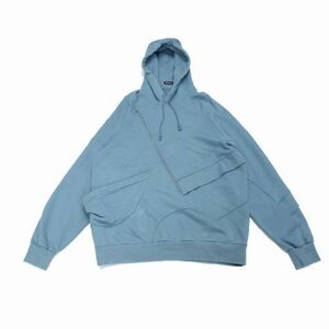 UNDERCOVER ISM アンダーカバー イズム 22AW Panelled Hooded Sweatshirt パーカー 3 ブルー