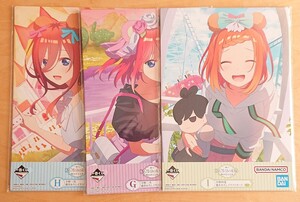 新品★一番くじ 五等分の花嫁 夢のひととき 描きおろしイラストボード 中野四葉 中野二乃 中野三玖