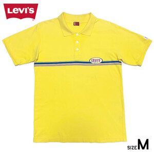 国内正規品■Levi’s (リーバイス) RED TAB イラスト入り 半袖 ポロシャツ イエロー M アメカジ ヴィンテージ古着