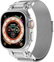 【在庫処分】【Ultra風】Zumyzu コンパチブル アップルウォッチ ステンレス バンド 49mm 46mm 45mm 44mm 対応 Apple Watch Ultra 2/Ultra Series 10/9/8/7/6/5/4/SE メタル ベ