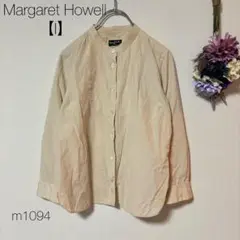 Margaret Howell 【S】 バンドカラー シャツ ブラウス 肌色