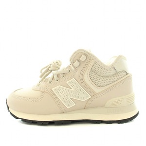 未使用品 ニューバランス NEW BALANCE WH574MD2 スニーカー シューズ レザー ボア タグ付き US6 23.0cm グレージュ /YT レディース