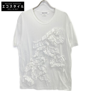 COMME des GARCONS COMME des GARCONS白 RF-T002 フリルカットソー トップス M ホワイト レディース