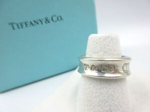 ◇ TIFFANY＆Co ティファニー 1837 ナロー SV925 リング 指輪 約10号 レディースアクセサリー 保存袋 箱付き 中古品