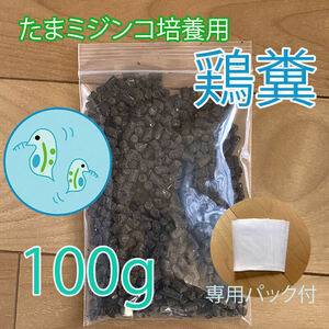 送料無料　鶏糞　【ミジンコの餌】　タマミジンコ　オオミジンコ　増殖　培養　100g