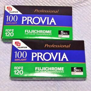 富士フイルム プロビア 100 Daylight (FUJIFILM PROVIA 100 RDPII) ブローニー120フィルム ５本入×２箱セット（新古品）