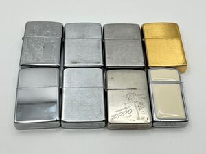 [A211]【セット売り♪】Zippo ジッポー オイルライター 8点セット まとめ売り 動作未確認