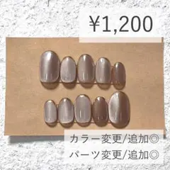 【23】サイズオーダーネイルチップ ニュアンス マグネット 5ミクロン ミラー