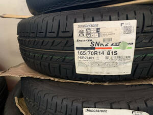 未使用　処分　ブリヂストン SNEAKER SNK2 ecopia　165/70R14　1本価格