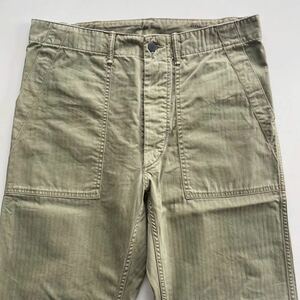 RRL “13 Star HBT Trouser” 31 30 ベイカー パンツ ヘリンボーンツイル カーゴ ミリタリー チノ Ralph Lauren ヴィンテージ オリーブ