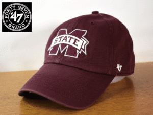 1円スタート!【未使用品】(SMALL - 58cm) 47 BRAND USカレッジ Mississippi State University ミシシッピ州立大学 キャップ 帽子 K244